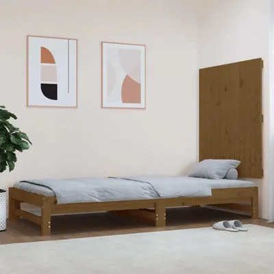 Produktbild von "2026 Promotion" Wand-Kopfteil Honigbraun 82,5x3x90 cm Massivholz Kiefer - Bettkopfteil CC29104