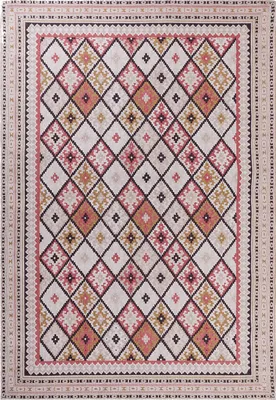 Produktbild von BELIANI Teppich mehrfarbig Baumwolle 200 x 300 cm modernes Geometrisches Muster weiche Wohndekoration