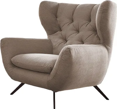 Produktbild von KAWOLA Sessel CHARME Hochlehnsessel Cord taupe