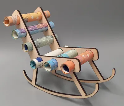 Produktbild von Geldgeschenk Schaukelstuhl aus Holz gelasert,zur Rente, zum Geburtstag, Jubiläum
