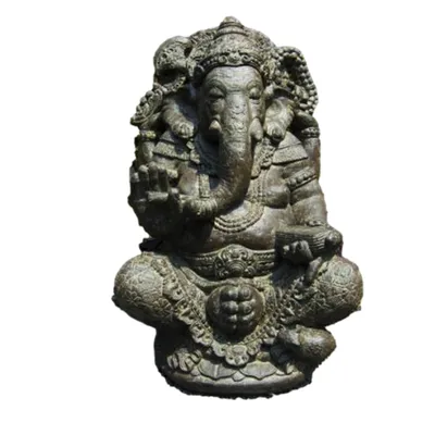 Produktbild von Schöne Ganesha aus Steinguss perfekt für den Garten den Vorgarten oder die Terrasse ist Frostfest Witterungsbeständig und Neu 60cm H, KA-BRGLO-60