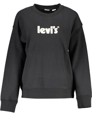 Produktbild von Trendiger Damenpullover: Schwarzes Sweatshirt mit Rundhalsausschnitt