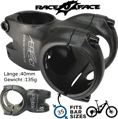 Produktbild von Race Face Vorbau Aeffect-R MTB FR DH Ebike 40mm Fat 35 x 0° Schwarz