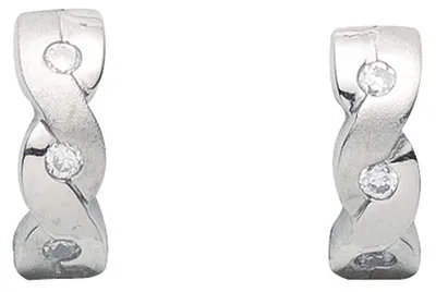 Produktbild von Miamar 05.2040 Damen Creolen Silber Zirkonia weiß