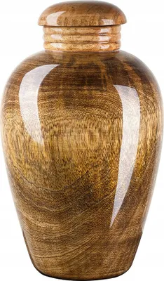 Produktbild von Urne Aus Mangoholz. Beerdigungsurne. Urne Für Asche. Beerdigungseinäscherung