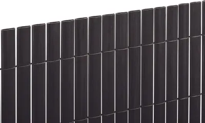 Produktbild von Doppelseitiger Schilfschirm aus PVC 20 mm - Anthrazit - 1 x 3 m
