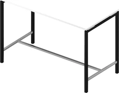 Produktbild von Quadrifoglio Stehtisch Creo weiß rechteckig, 4-Fuß-Gestell grau, 160,0 x 80,0 x 107,0 cm