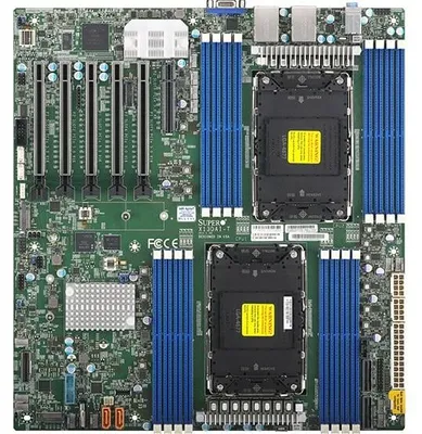 Zdjęcie produktu dla Supermicro MBD-X13DAI-T, Intel, LGA 4677 (Socket E), Intel® Xeon®, DDR5-SDRAM, 4 TB, 1.1 V