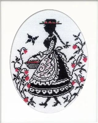 Zdjęcie produktu dla Zestaw do haftu krzyżykowego Olympus "Strawberry Picking", wzór liczony, 29,5x23,4cm, oryginał z Japonii