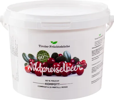 Produktbild von Wildpreiselbeeren 2000g von Unterweger Konfitüren UWE