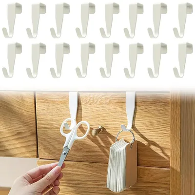 Image de Lot de 16 crochets en acier inoxydable pour suspendre des portes