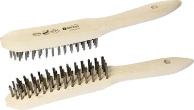 Produktbild von Dönges Handdrahtbürste, glatter Stahldraht, 145/295 mm, 29 mm