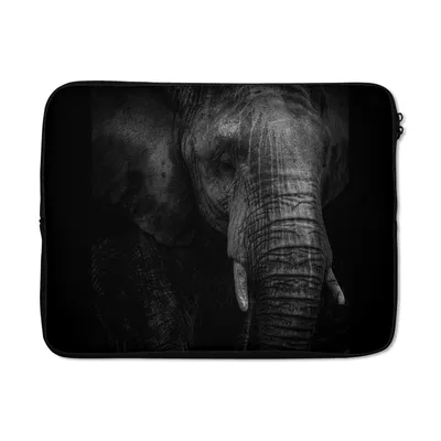 Produktbild von MuchoWow® Laptop Hülle 14 ZollElefant - Tier - Porträt Laptoptasche - Laptoptasche - Stoßsicher - Schutzhaube