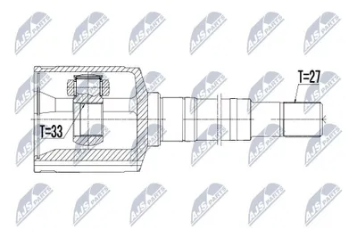 Produktbild von NTY Gelenksatz Antriebswelle Vorne Rechts Getriebeseitig für NISSAN Qashqai / Qashqai +2 I (J10, NJ10) NPW-NS-069