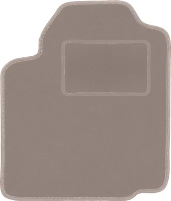 Produktbild von Fahrerfußmatte Velours beige passend für Ford Fiesta MK5 (1999-2002, Schrägheck) – mit Befestigungen – passgenau