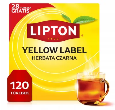 Produktbild von Lipton Yellow Label Schwarzer Tee 120 Teebeutel - Schwarztee im Beutel 240g