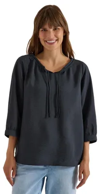 Produktbild von Cecil Carmen-Bluse mit Halbarm und Bändern Palm Breeze Green XS