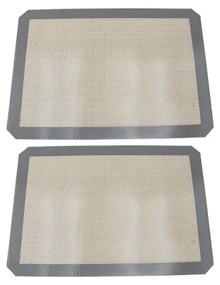 Silikon-Backmatten, 2er-Set, antihaftbeschichtet, bis 250 °C