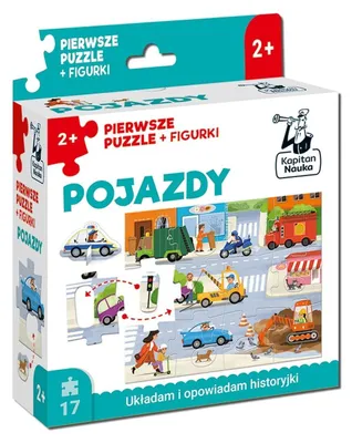 Produktbild von Puzzle 17 elementów. Pojazdy. Pierwsze puzzle + figurki