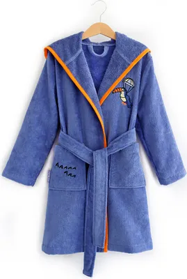 Produktbild von Milk&Moo Cool Coala Kinder Bademantel mit Kapuze, 100% Baumwolle, , Mädchen, Junge, Uni, Morgenmantel, Tukan– Muster, blau, 5 - 6 Jahren
