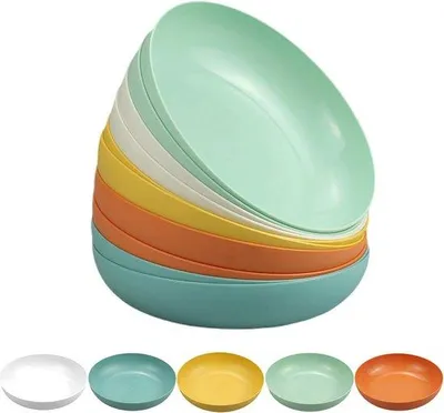 Zdjęcie produktu dla Zestaw plastikowych naczyń, 10 sztuk, 14,5 cm, wielokolorowy