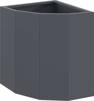 Produktbild von Eckpflanzer Anthrazit 30 x 30 x 35 cm Stahl