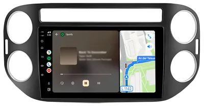 Obrázok produktu pre Dodatočne montované rádio kompatibilné s VW Tiguan 5N 2007-2016 Carplay Android Auto Navi Bluetooth DAB+ cúvacia kamera 9 palcov 64 GB