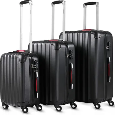Produktbild von Sada cestovních kufrů Baseline s tvrdým obalem, ABS, černá 36l, 68l, 89l