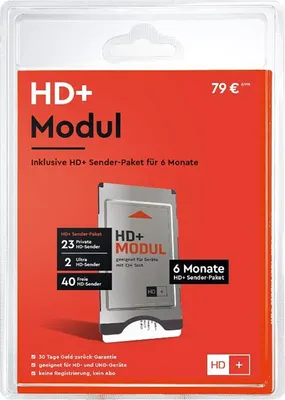 Produktbild von HD+ Modul inkl. 6 Monate HD+ Sender-Paket für Satelliten Fernsehen