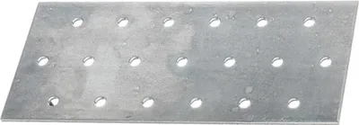 Produktbild von Gustav Alberts Lochplatte EN 14545:2009-2 140x60mm Stahl roh sendzimirverzinkt - 331467