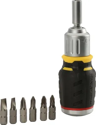 Produktbild von Stanley FatMax Bit-Schraubendreher kurz mit Ratsche und 6 Bits