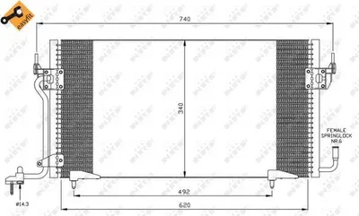Obrázok produktu pre NRF Kondenzátor, klimatizácia 35439