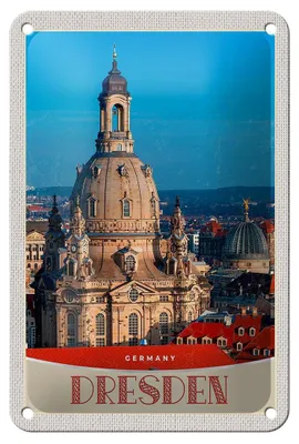 Produktbild von Blechschild Reise 12x18cm Dresden Deutschland Architektur Porträt Schild