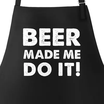 Produktbild von Grill-Schürze für Männer mit Spruch Beer Made mit Do It Moonworks® schwarz unisize