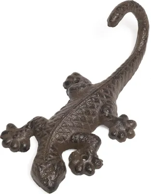 Produktbild von Moritz Wandgarderobe Garderobe Salamander Garderobenleiste Haken Gußeisen Kleiderhaken Garderobenhaken Vintage