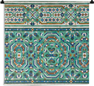 Produktbild von MuchoWow® Wandteppich Wandbehang Eine traditionelle marokkanische Mosaikdekoration 150x150 cm Tapisserie Dekoration Wandtuch - Wohnaccessoires - Modernes