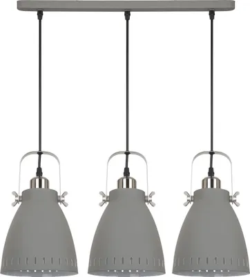 Zdjęcie produktu dla Żyrandol Italux Franklin industrialny szary MD-HN8026S-3-GR+S.NICK