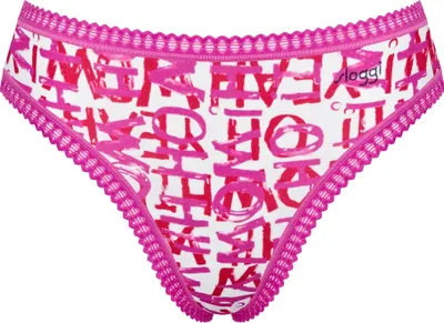 Productafbeelding van Sloggi damesondergoed, Sloggi GO Crush, hoge beenlijn, model C3P, roze - donkere combinatie, maat XS