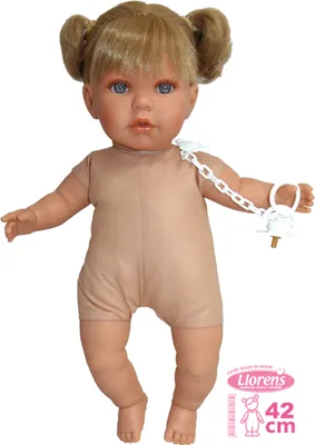 Zdjęcie produktu dla Llorens 424J JULIA - realistyczna lalka z dźwiękami i miękkim materiałowym korpusem - 42 cm