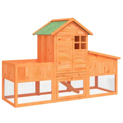 Obrázok produktu pre vidaXL Králikáreň Brown 170x63x113 cm Masívne borovicové drevo
