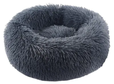 Image de Lit en forme de donut pour chiens et chats, lavable et confortable