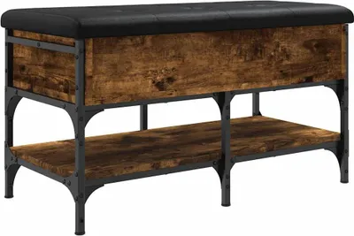 Produktbild von vidaXL Schuhbank Räuchereiche 82x42x45 cm Holzwerkstoff