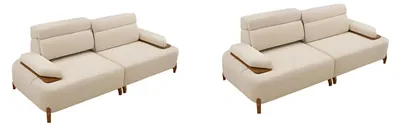Produktbild von Beige 3-Sitzer Sofa mit modernem und komfortabler Polsterung
