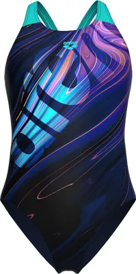Image de Maillot De Bain Femme Arena Flow V Navy Multi-Water Navy Multi-Water 38