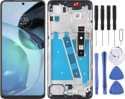 Produktbild von Für Motorola Moto G72 Display Full LCD mit Rahmen Einheit Touch Ersatzteil Reparatur Schwarz