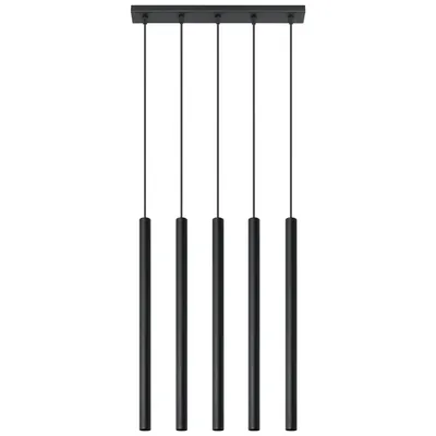 Obrázok produktu pre Závesné svietidlo PASTELO 5 čierne 5xG9 8W oceľ 90x5x45cm Sollux Lighting