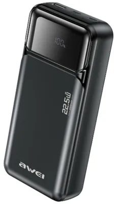 Productafbeelding van Powerbank Awei PA-92, 20000mAh, 22,5W PD, 2x USB-C, zwart