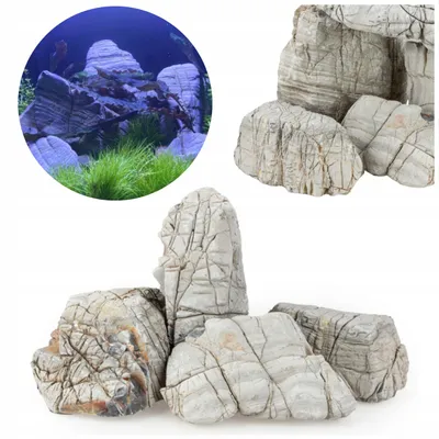 Obrázok produktu pre Dekoračné kamienky do akvária Elephant Skin, šedé, 5 kg, Premium