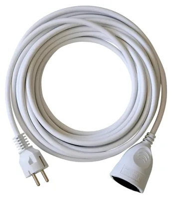 Immagine prodotto di brennenstuhl® 1162210 Prolunga in plastica - 10 m, bianca, H05VV-F 3G1,5