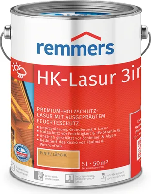 Produktbild von Remmers HK-Lasur 3in1 pinie/lärche (RC-260) 5 l, Holzlasur aussen